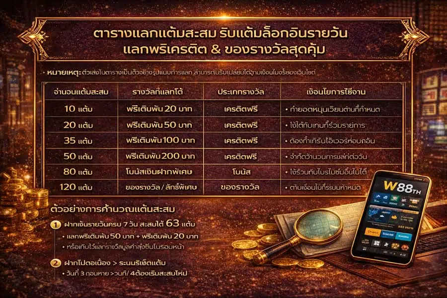 สมาชิก W88 ล็อกอินรายวัน